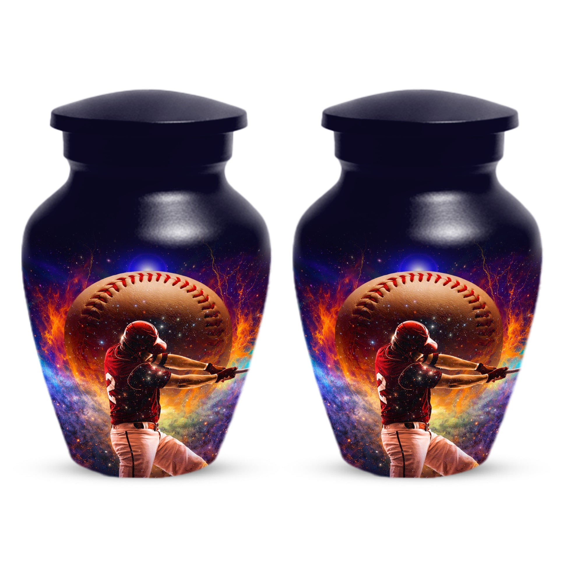 Baseball Keepsake Urn for Dad -  Personalized Sports Memorial Cremation Urns for Men