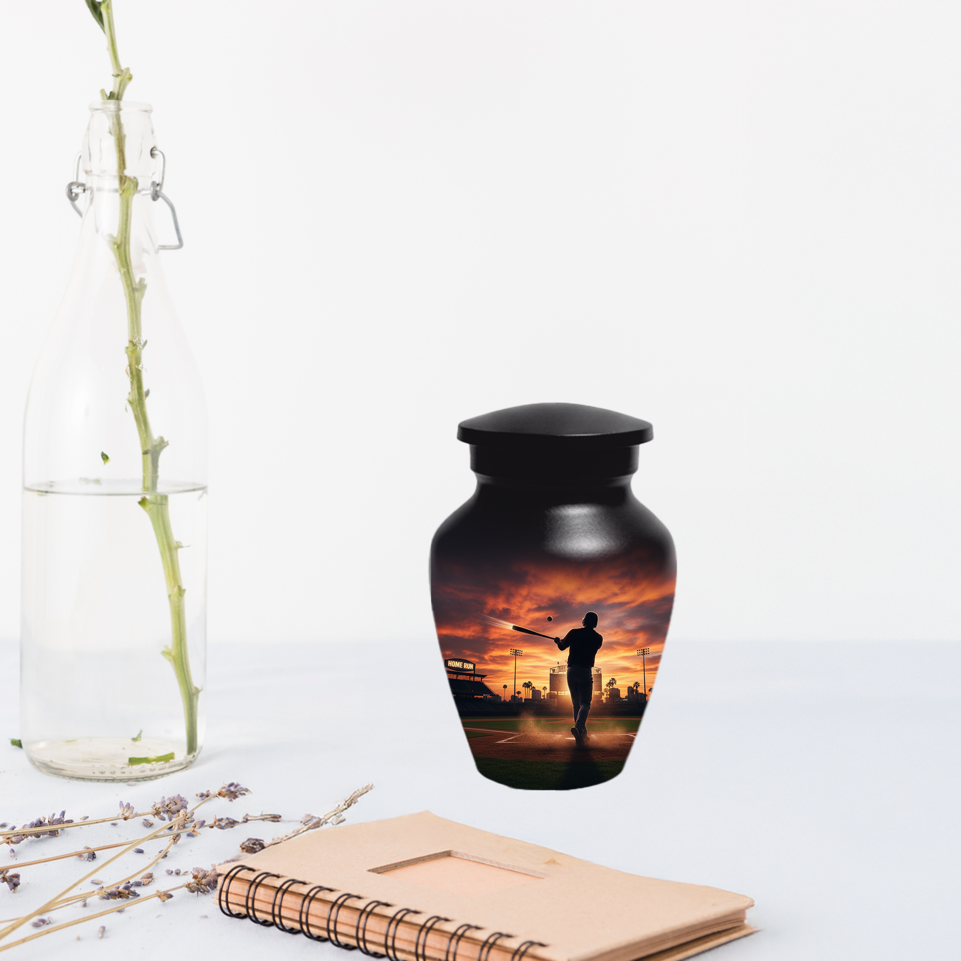 Baseball Player Urn for Human Ashes, Custom Baseball Memorial Urn, Large Adult Cremation Urn