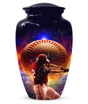 Baseball Keepsake Urn for Dad -  Personalized Sports Memorial Cremation Urns for Men