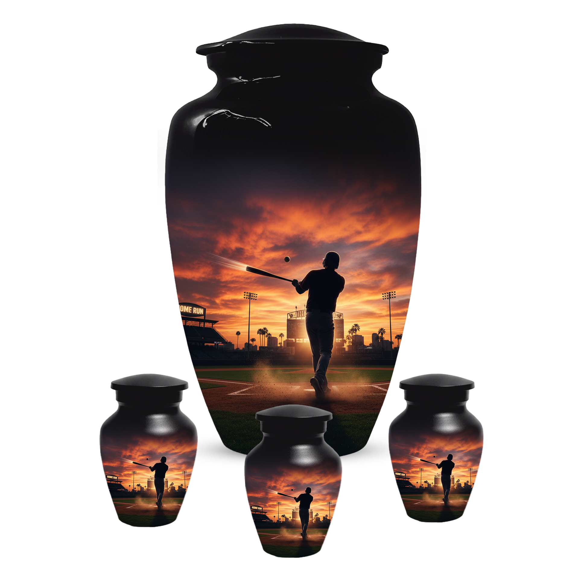 Baseball Player Urn for Human Ashes, Custom Baseball Memorial Urn, Large Adult Cremation Urn