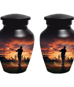 Baseball Player Urn for Human Ashes, Custom Baseball Memorial Urn, Large Adult Cremation Urn