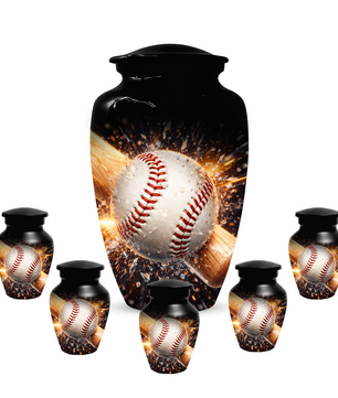 Baseball Memorial Urn | Custom Cremation Urn for Human Ashes