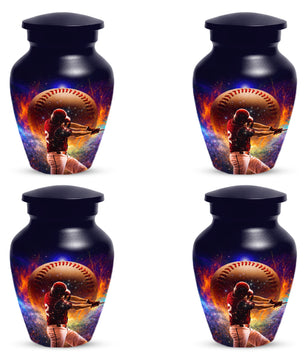 Baseball Keepsake Urn for Dad -  Personalized Sports Memorial Cremation Urns for Men