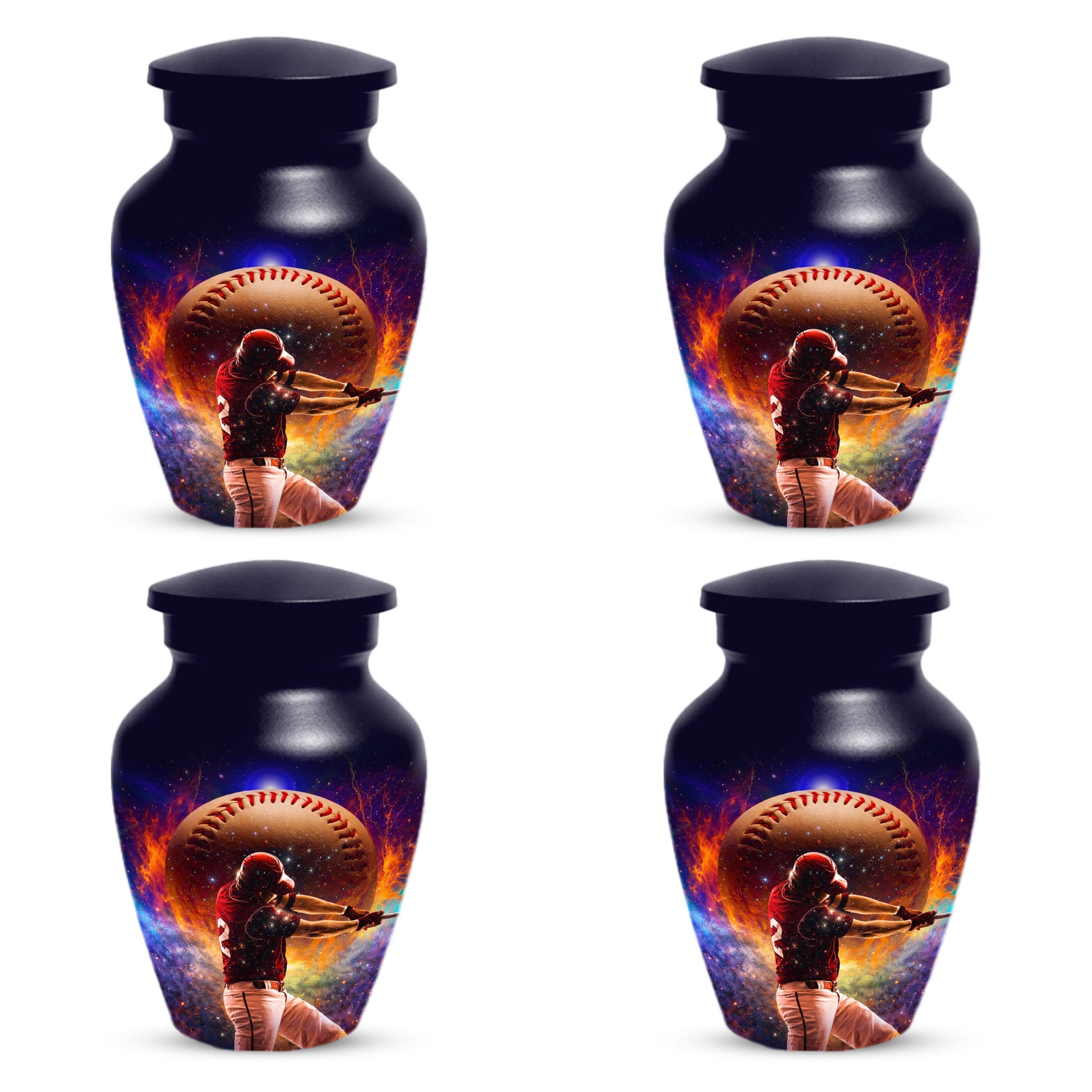 Baseball Keepsake Urn for Dad -  Personalized Sports Memorial Cremation Urns for Men