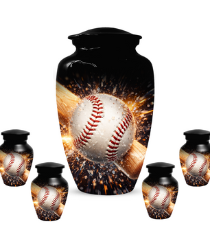 Baseball Memorial Urn | Custom Cremation Urn for Human Ashes
