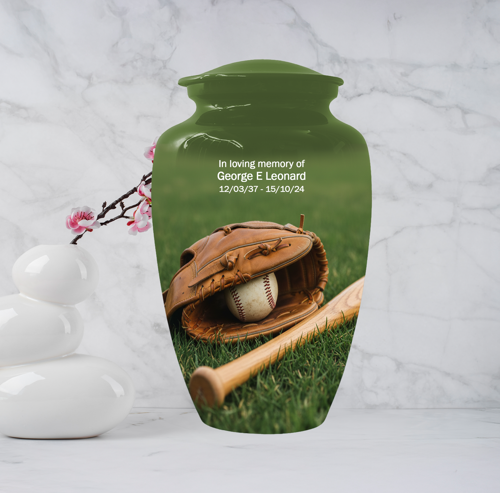 Baseball Urn for Dad | Personalized Cremation Urn for Ashes
