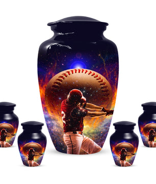 Baseball Keepsake Urn for Dad -  Personalized Sports Memorial Cremation Urns for Men