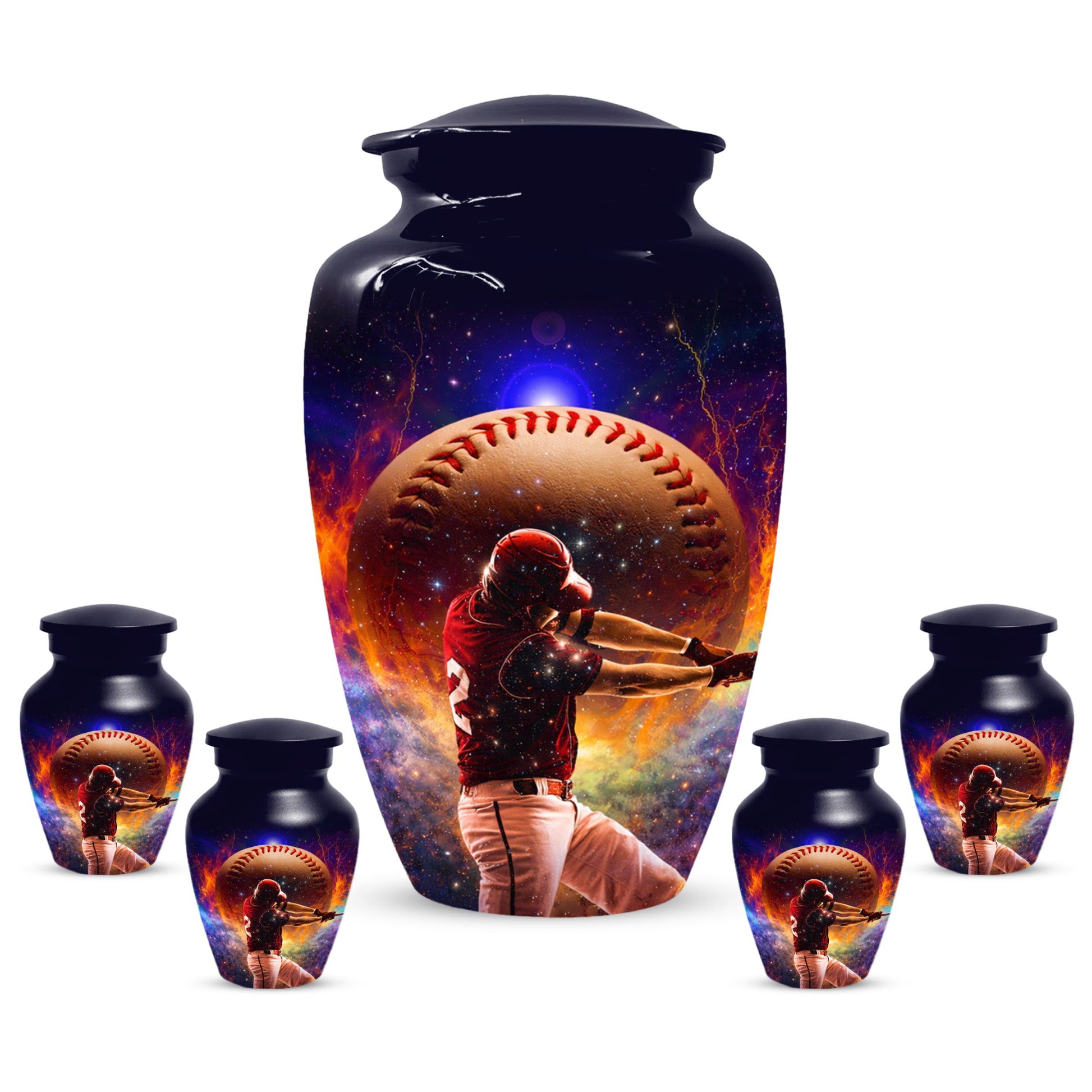 Baseball Keepsake Urn for Dad -  Personalized Sports Memorial Cremation Urns for Men