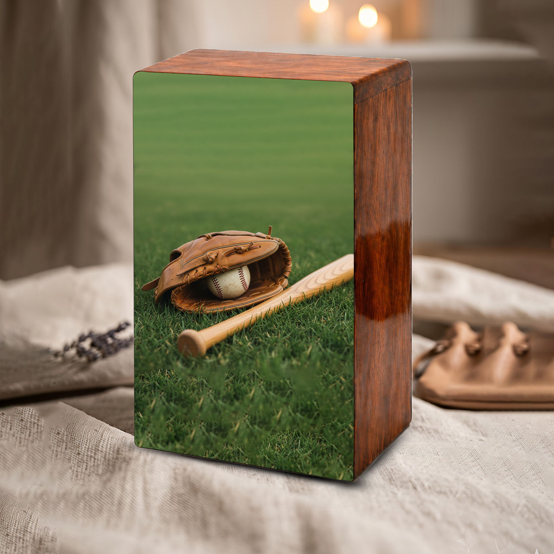 Baseball Bat Urn For Male Ashes - Sports Cremation Urns For Dad