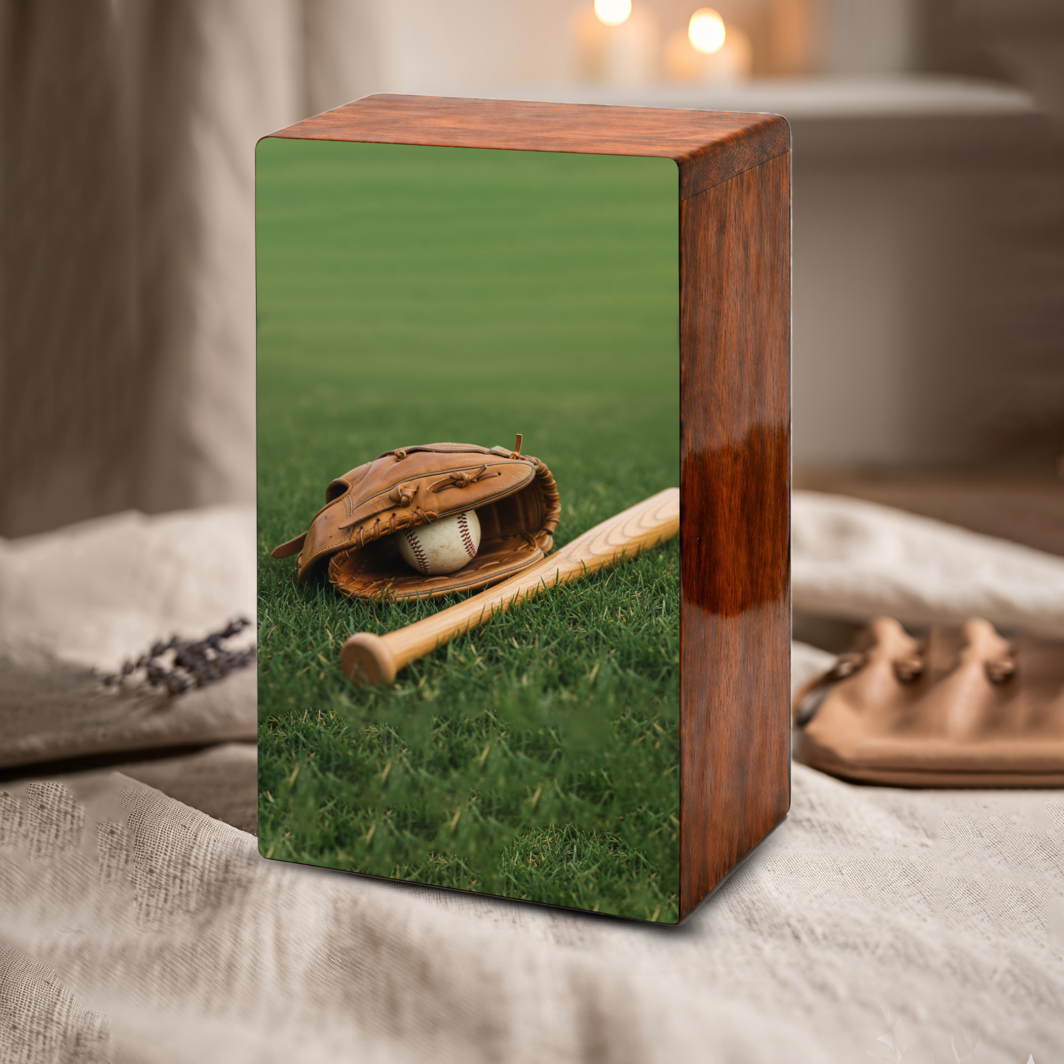 Baseball Bat Urn For Male Ashes - Sports Cremation Urns For Dad