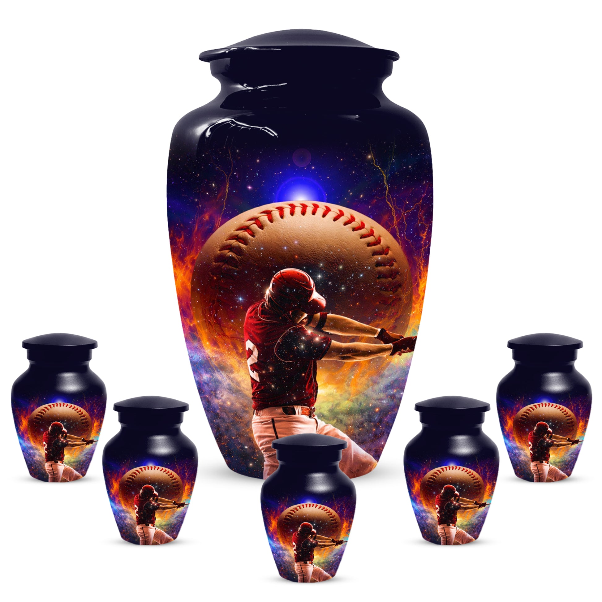 Baseball Keepsake Urn for Dad -  Personalized Sports Memorial Cremation Urns for Men