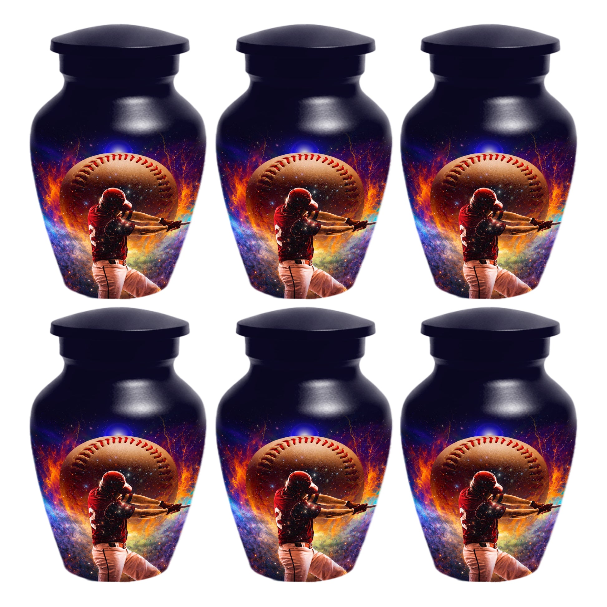 Baseball Keepsake Urn for Dad -  Personalized Sports Memorial Cremation Urns for Men