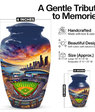 Baseball  Memorial Urns  for Dad – Personalized Baseball Cremation Urn for Ashes