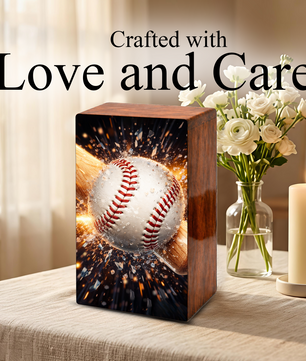 Baseball Bat Urn for Ashes Dad - Baseball Memorial Keepsake Urns Box Male