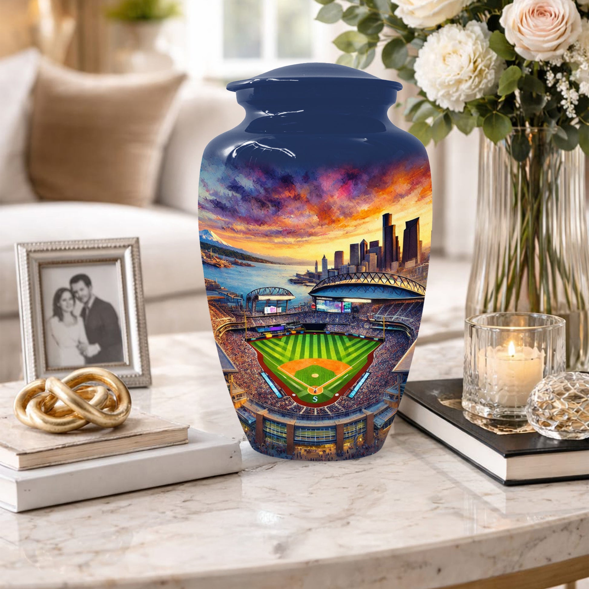 Baseball  Memorial Urns  for Dad – Personalized Baseball Cremation Urn for Ashes
