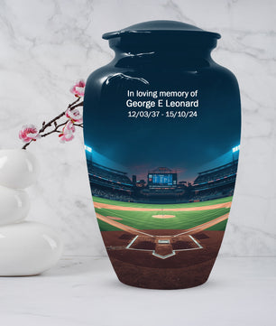 Baseball Stadium Urn for Human Ashes | Baseball Cremation Urn for Adult Memorial