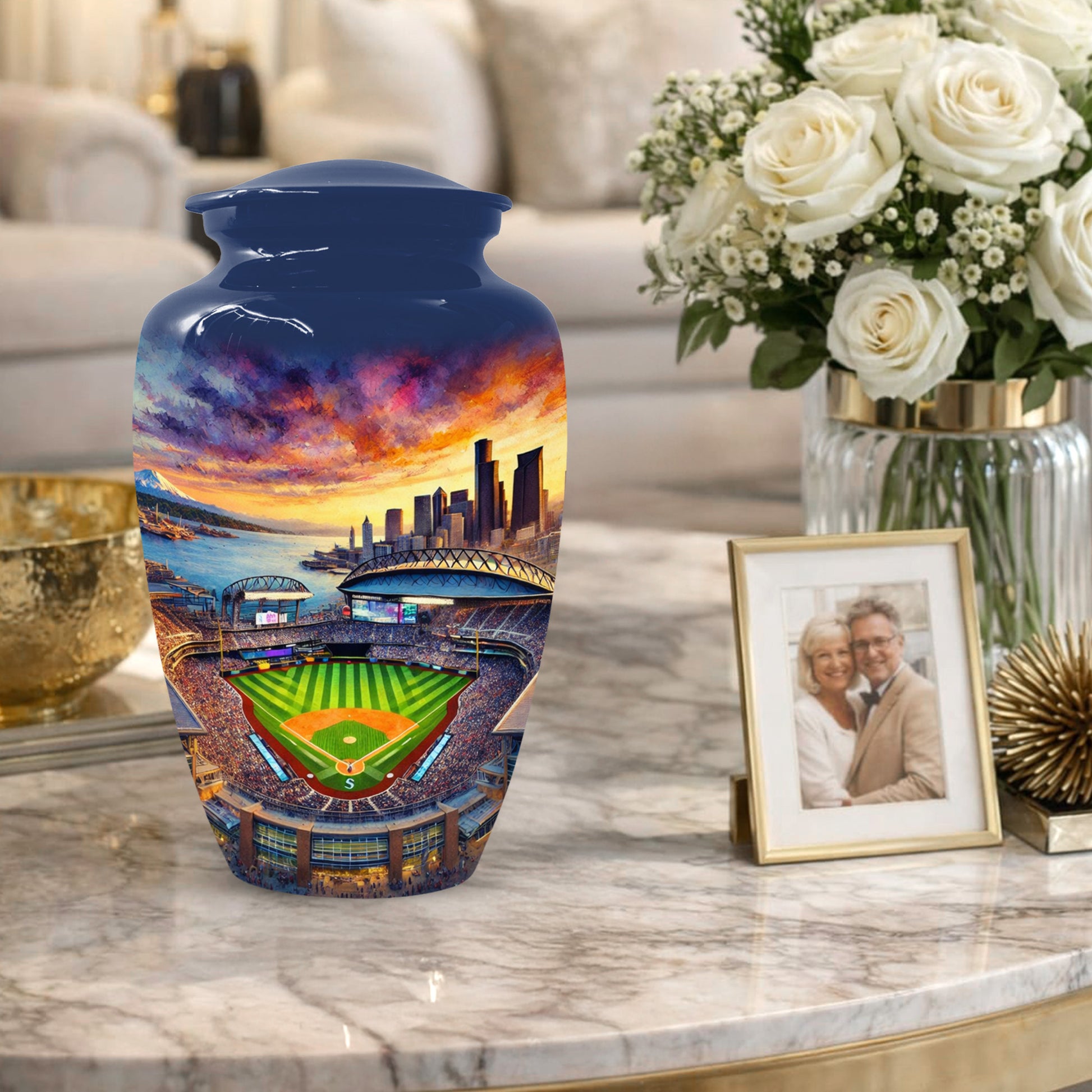 Baseball  Memorial Urns  for Dad – Personalized Baseball Cremation Urn for Ashes