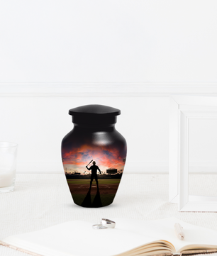 Baseball Batter Urn for Human Ashes, Custom Baseball Memorial Urn