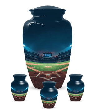 Baseball Stadium Urn for Human Ashes | Baseball Cremation Urn for Adult Memorial