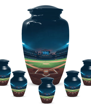 Baseball Stadium Urn for Human Ashes | Baseball Cremation Urn for Adult Memorial