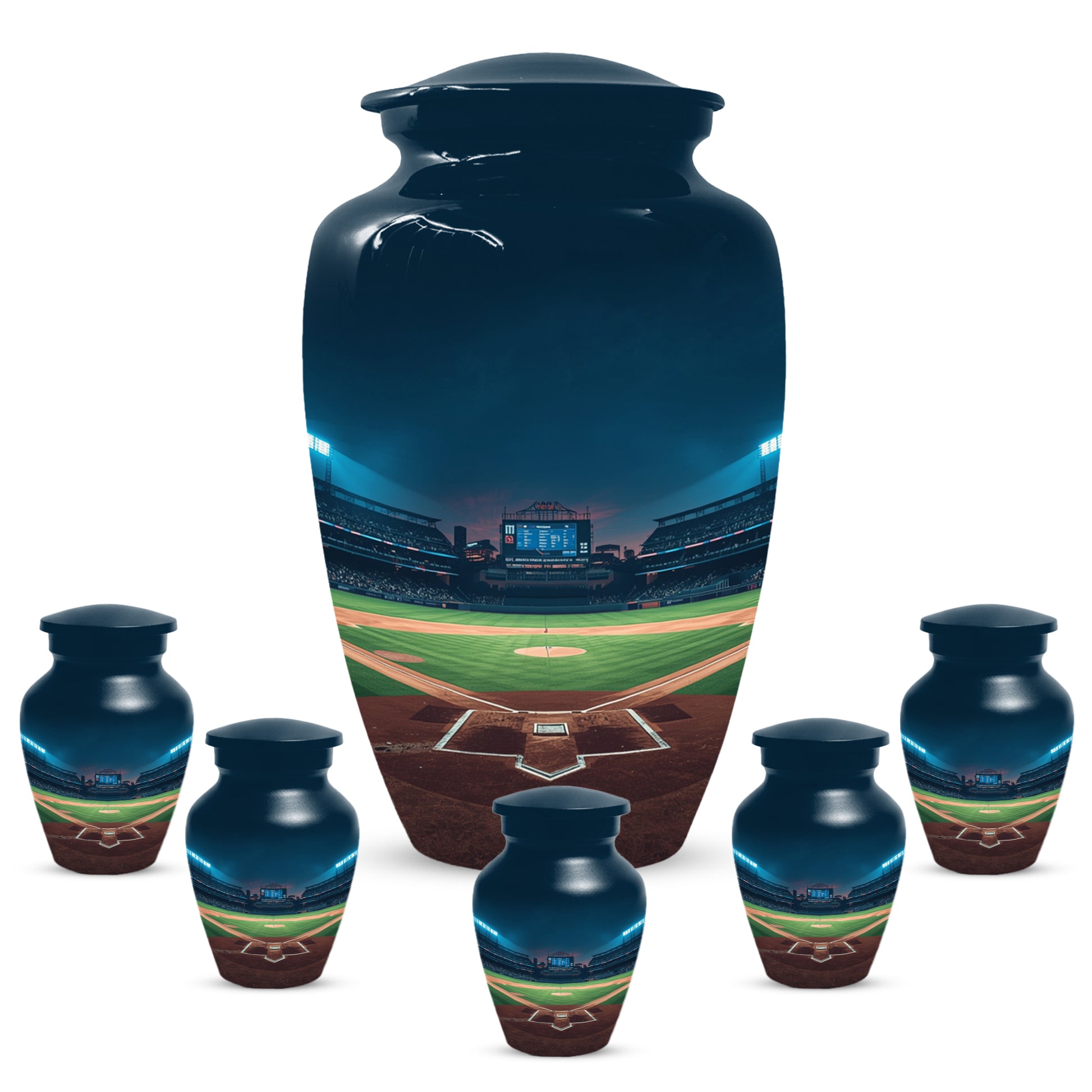 Baseball Stadium Urn for Human Ashes | Baseball Cremation Urn for Adult Memorial