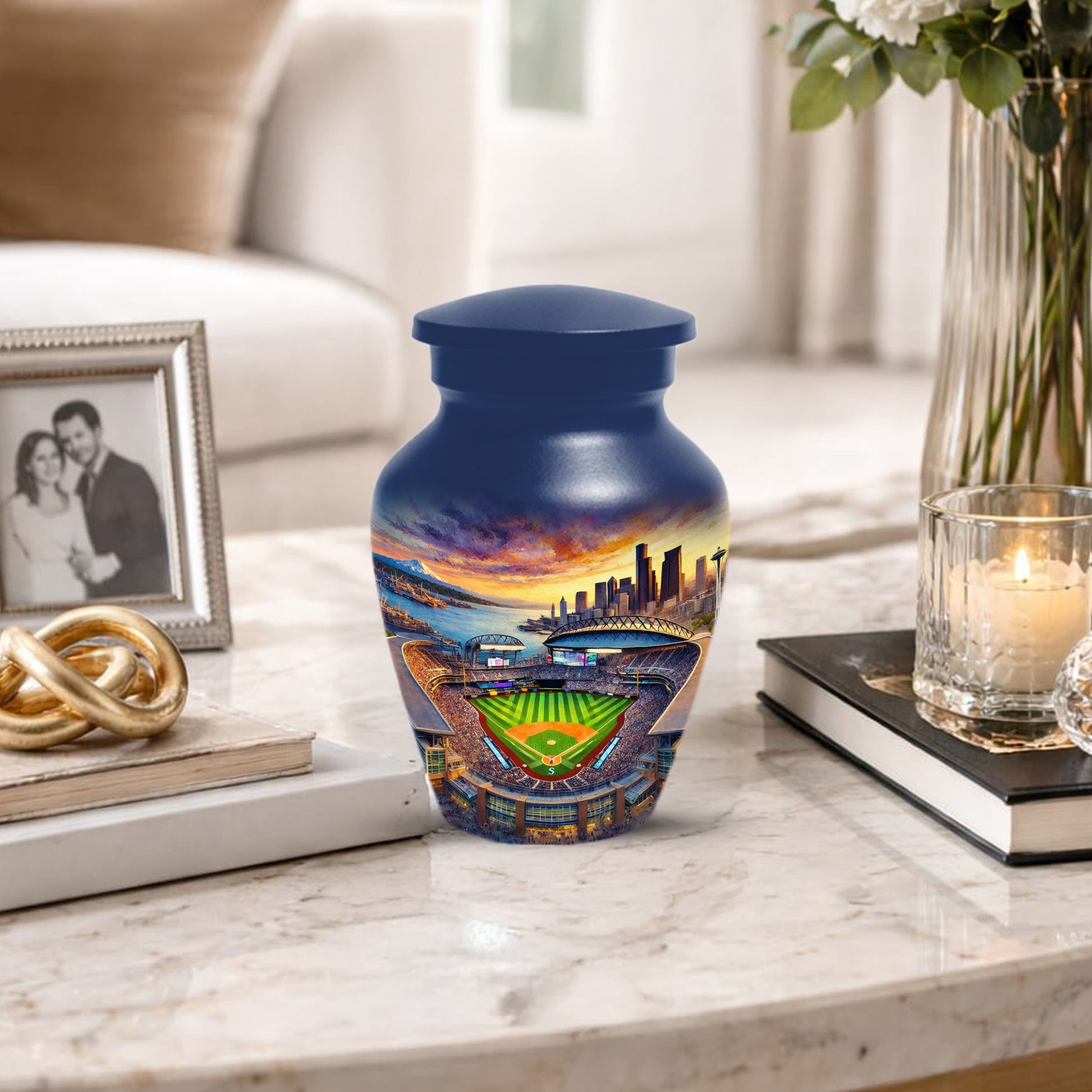 Baseball  Memorial Urns  for Dad – Personalized Baseball Cremation Urn for Ashes