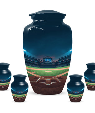 Baseball Stadium Urn for Human Ashes | Baseball Cremation Urn for Adult Memorial