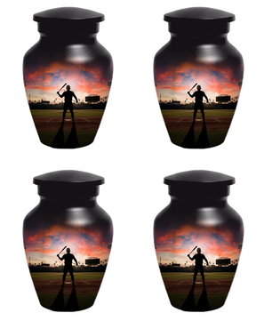 Baseball Batter Urn for Human Ashes, Custom Baseball Memorial Urn