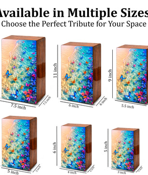 Butterfly Beach Urn For Human Ashes - Personalized Cremation Urns With Butterflies
