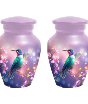 Hummingbird Urn for Mom, Custom Cremation Urn for Human Ashes