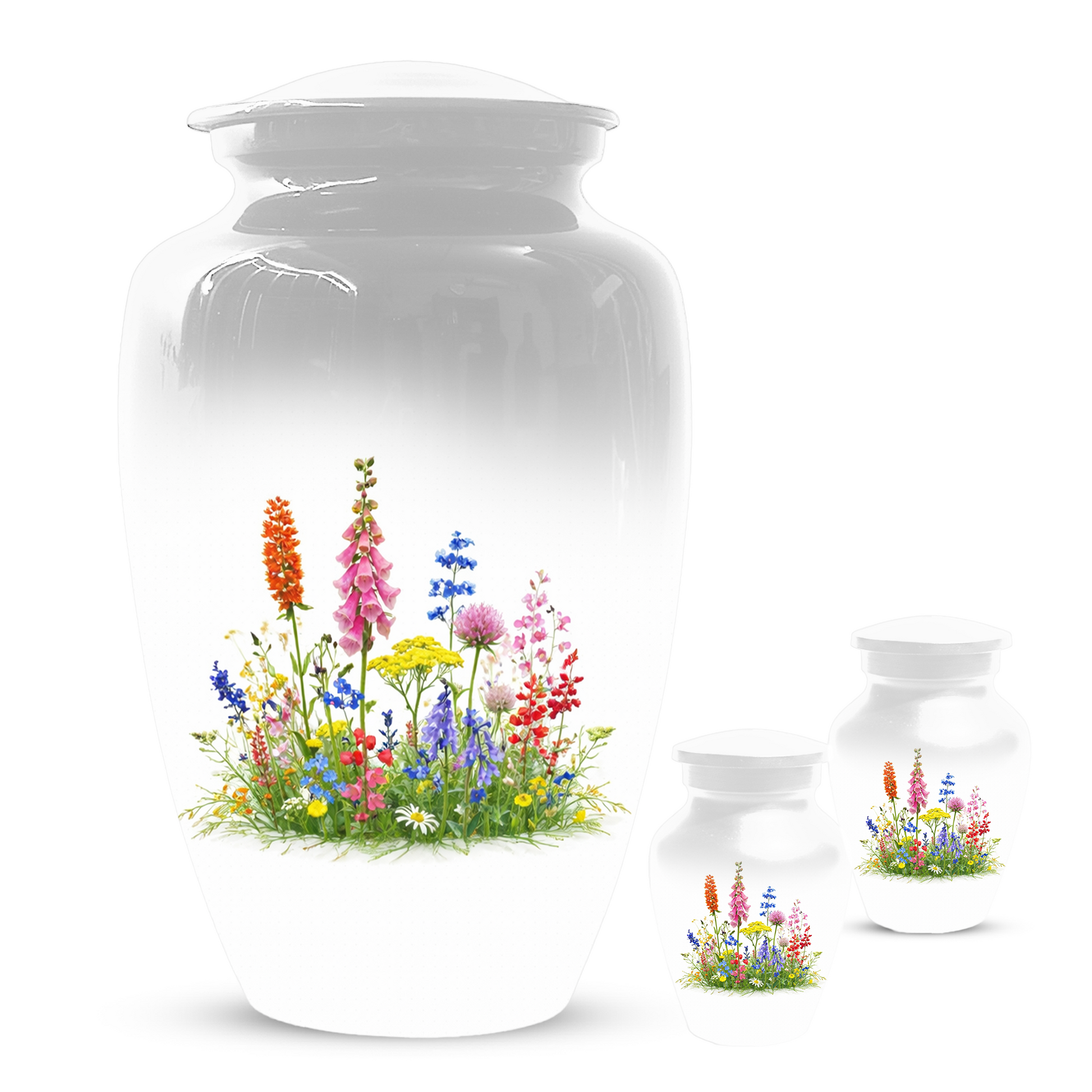 Wildflower Cremation Urn | Custom Memorial Urn for Human Ashes