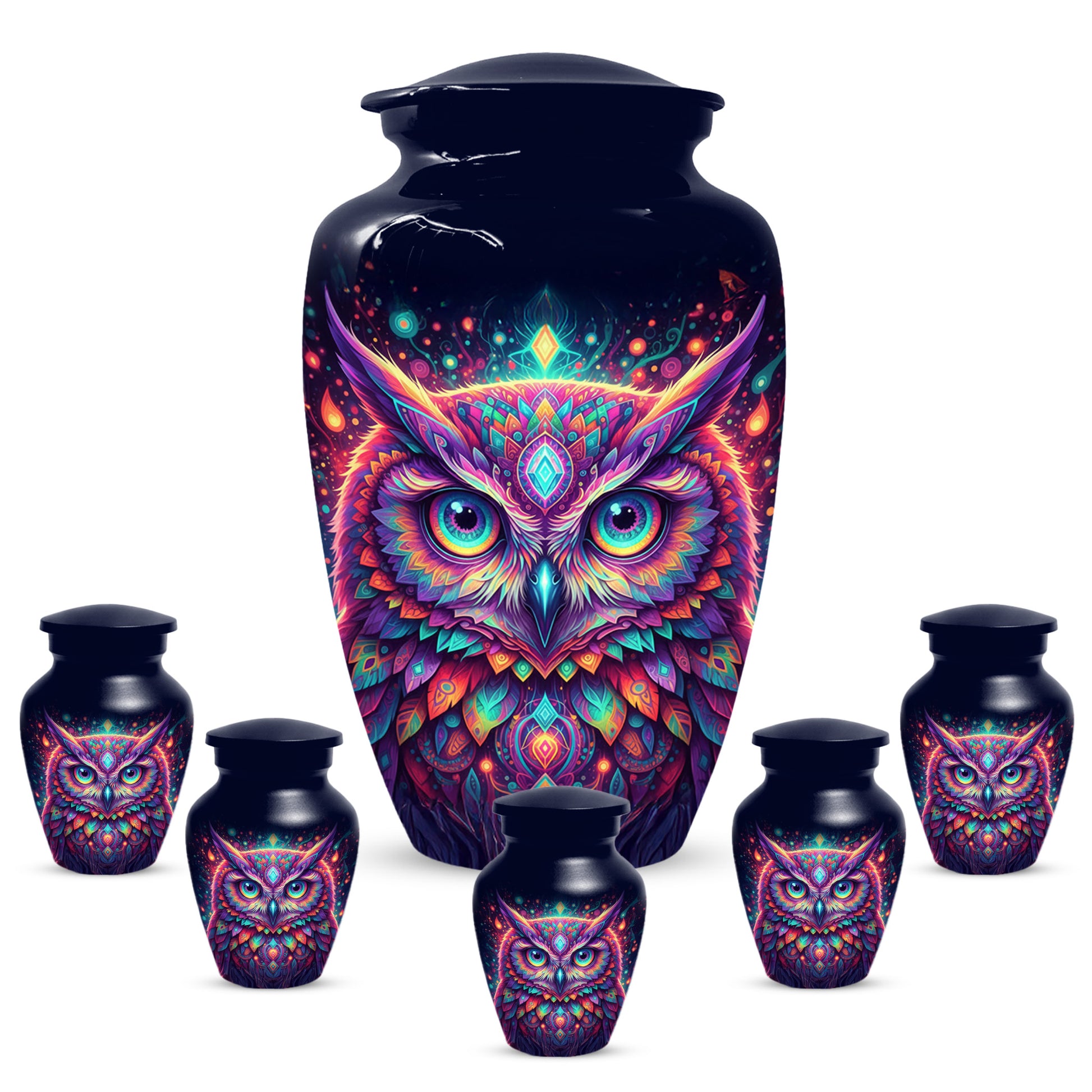 Owl Cremation Urn for Ashes – Custom Colorful Owl Memorial Urns for Mom& Dad -Women & Men