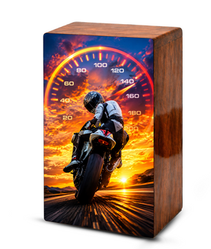 Motorcycle Memorial Urns For Men - Bike Rider Cremation Urn For Ashes Male