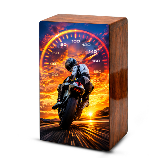 Motorcycle Memorial Urns For Men - Bike Rider Cremation Urn For Ashes Male