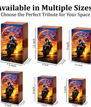 Motorcycle Memorial Urns For Men - Bike Rider Cremation Urn For Ashes Male