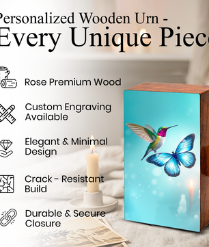 Hummingbird and Butterfly Urn for Ashes, Memorial Urns for Mom