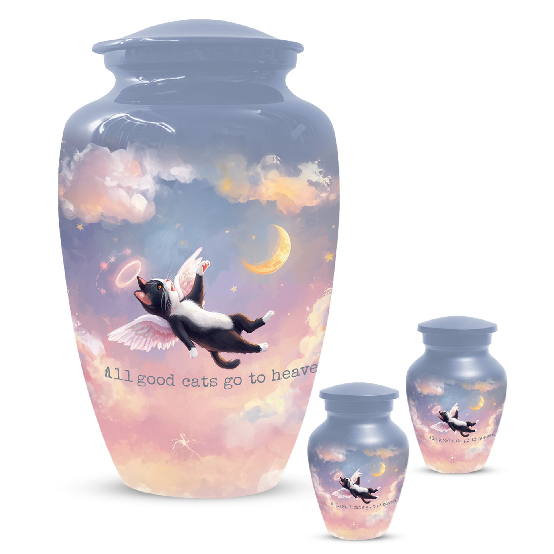 Angel Cat Rainbow Bridge Keepsake -  Custom Pet Cremation Urns for Cat