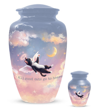 Angel Cat Rainbow Bridge Keepsake -  Custom Pet Cremation Urns for Cat