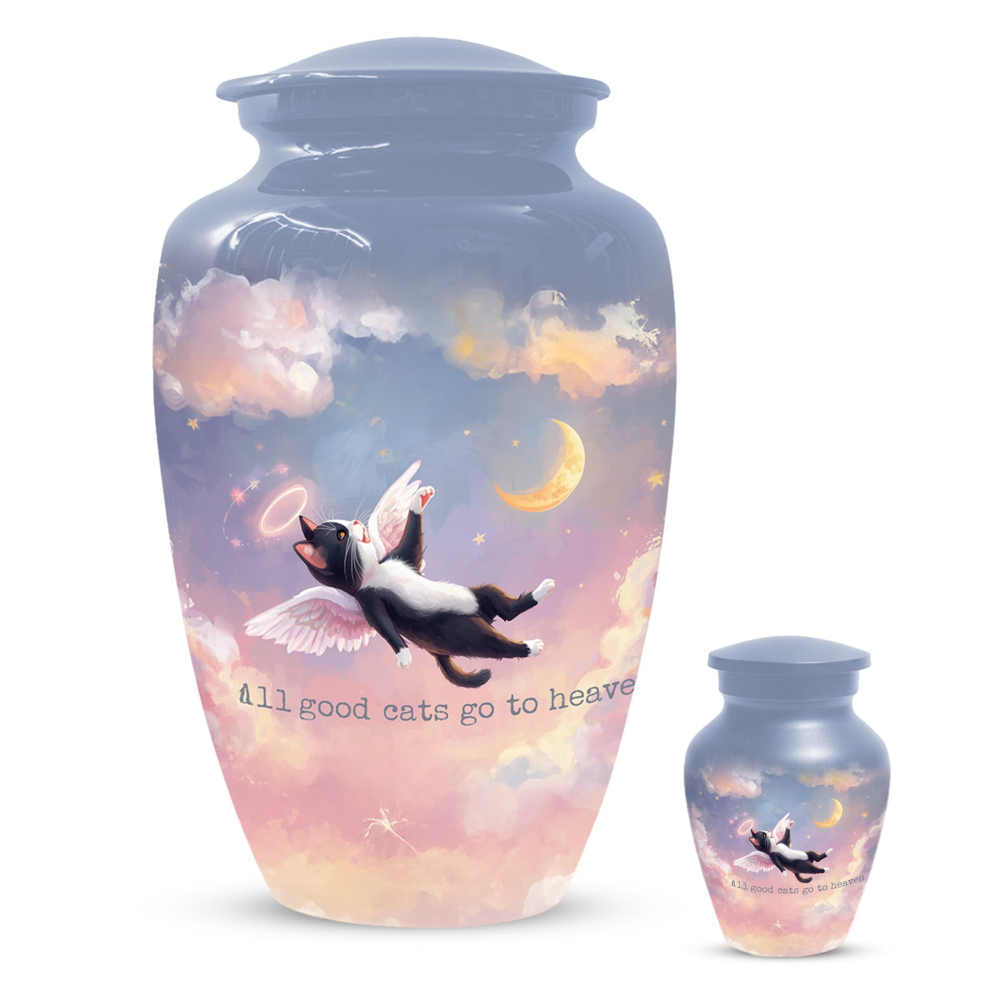 Angel Cat Rainbow Bridge Keepsake -  Custom Pet Cremation Urns for Cat