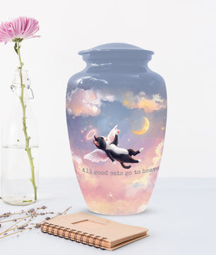Angel Cat Rainbow Bridge Keepsake -  Custom Pet Cremation Urns for Cat