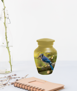 Blue Jay Urn for Human Ashes | Custom Memorial Cremation Urn