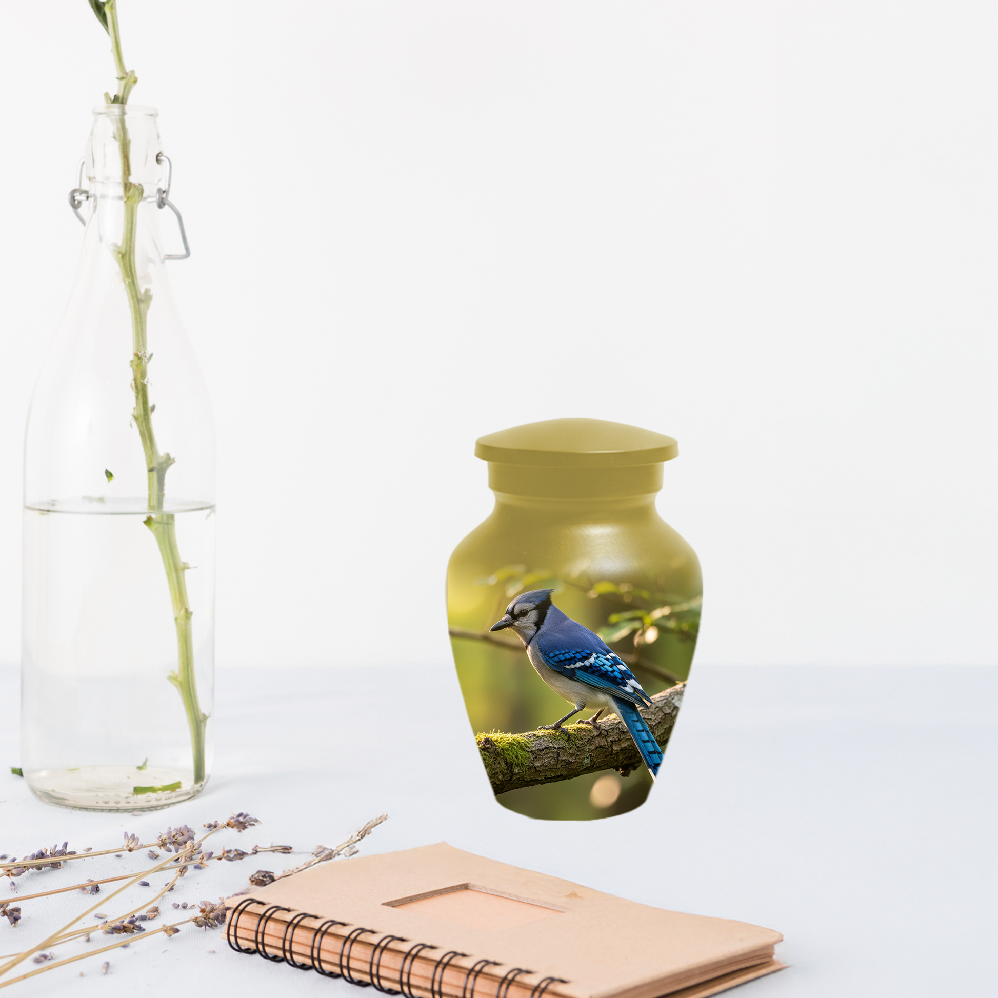Blue Jay Urn for Human Ashes | Custom Memorial Cremation Urn