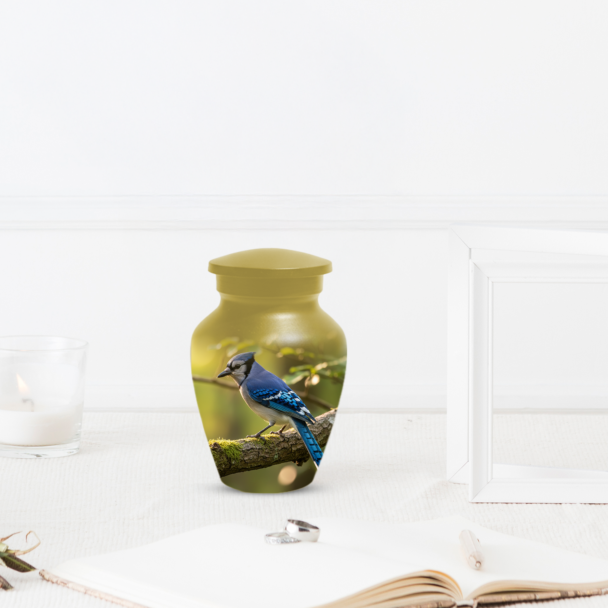 Blue Jay Urn for Human Ashes | Custom Memorial Cremation Urn