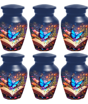 Personalized Blue Butterfly Urn for Mom – Custom Butterfly Cremation Urns for Ashes