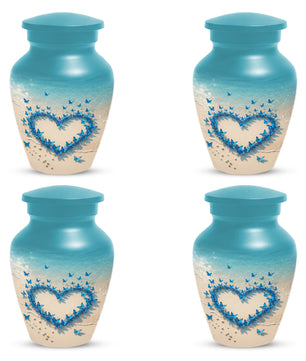 Beach Butterfly Urn for Ashes - Blue Butterfly Memorial Urns for Mom & Women