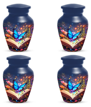 Personalized Blue Butterfly Urn for Mom – Custom Butterfly Cremation Urns for Ashes