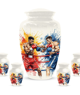 Boxing Urn for Human Ashes | Boxer Adult Cremation Urn Memorial for Men & Dad