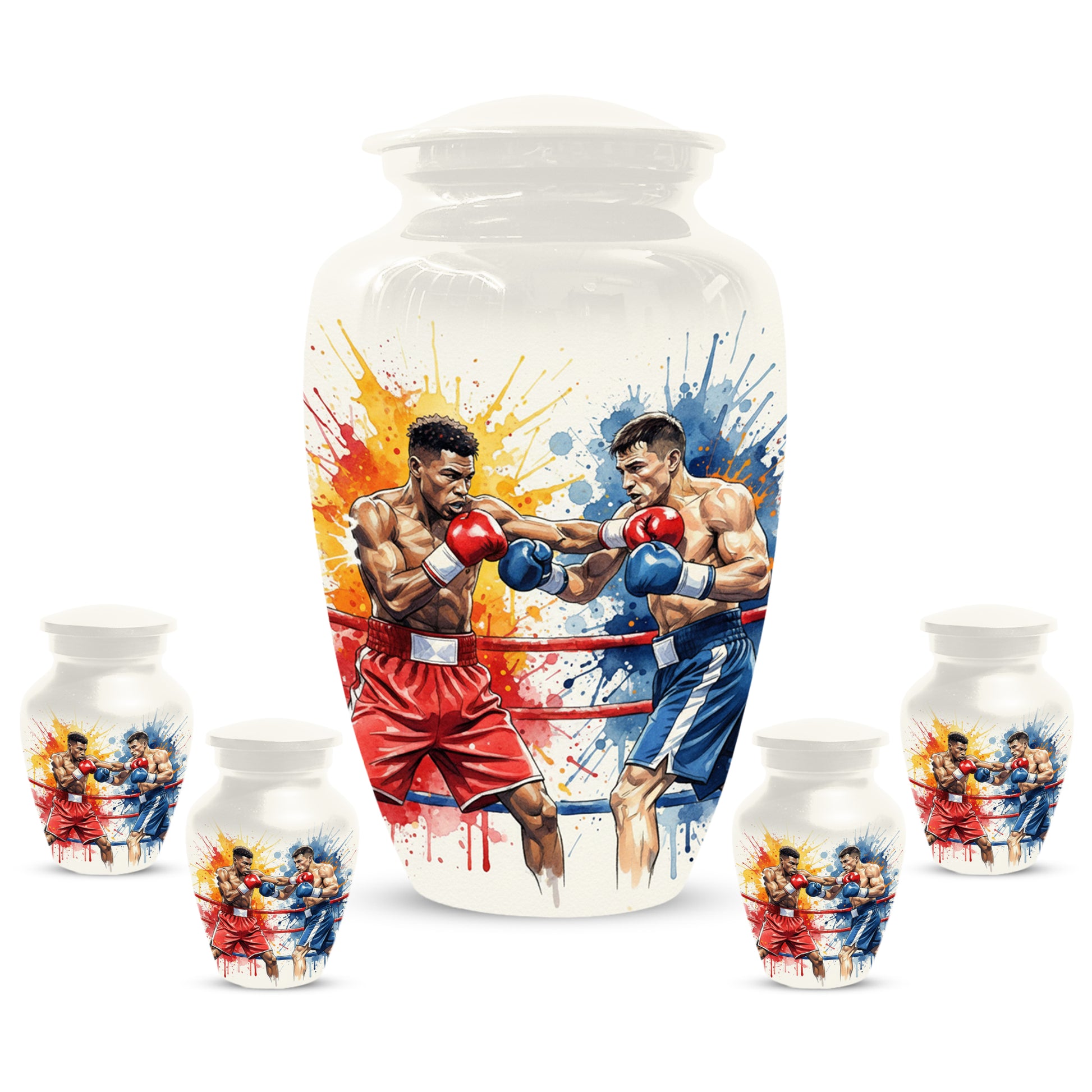 Boxing Urn for Human Ashes | Boxer Adult Cremation Urn Memorial for Men & Dad