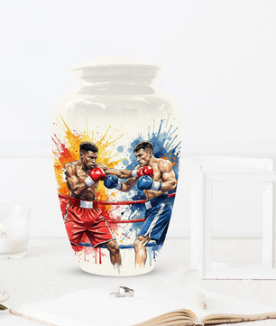 Boxing Urn for Human Ashes | Boxer Adult Cremation Urn Memorial for Men & Dad
