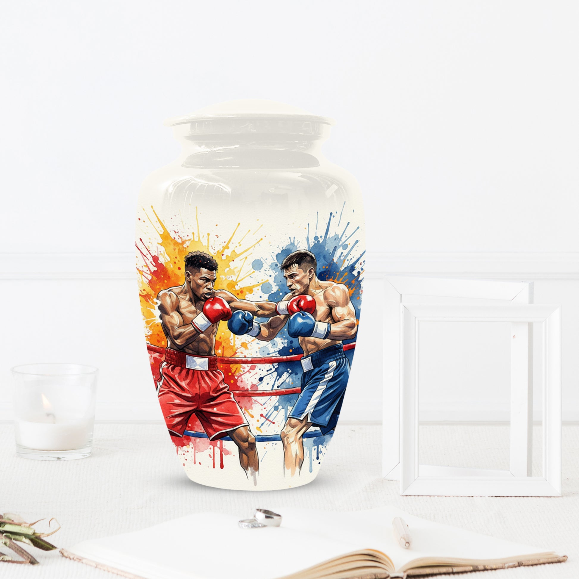 Boxing Urn for Human Ashes | Boxer Adult Cremation Urn Memorial for Men & Dad
